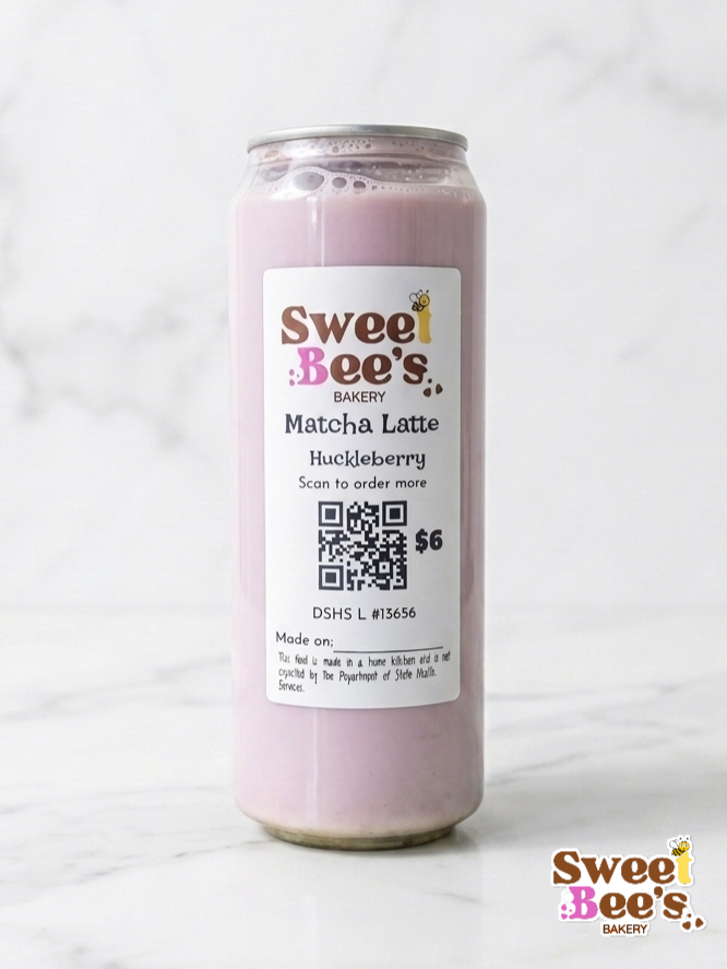 Huckleberry Matcha Latte