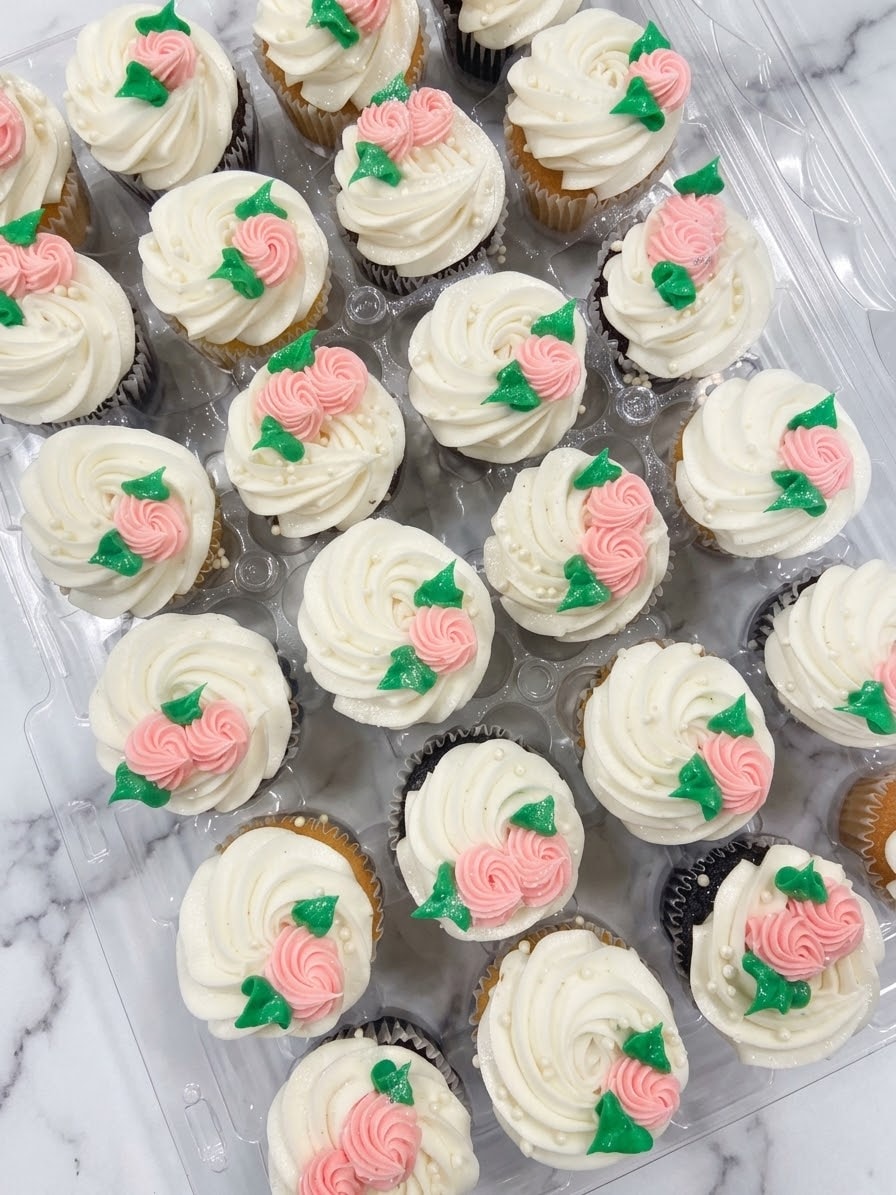 Vintage Floral Cupcakes